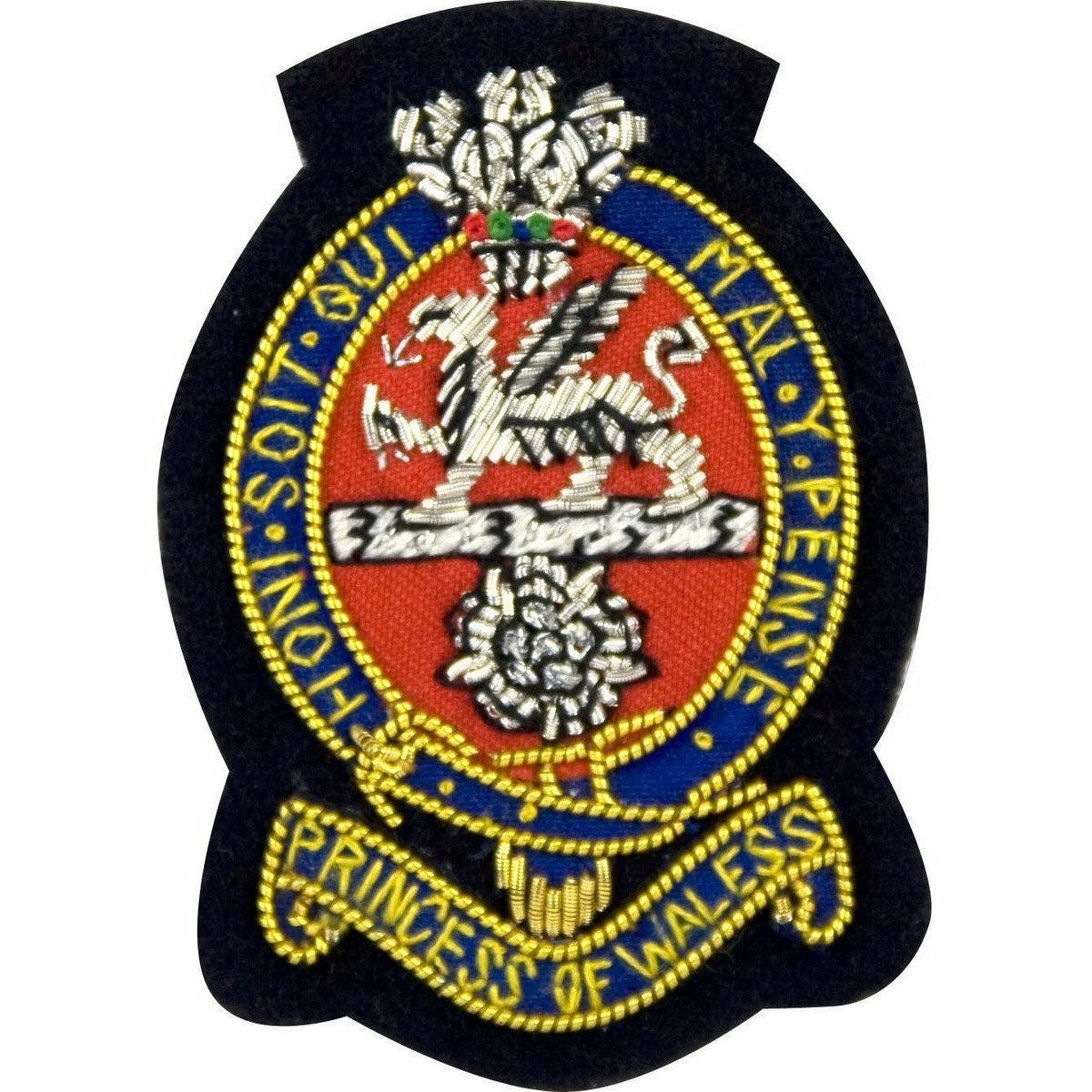 PWRR Officers Side hat Badge Navy Ground Ammo & Company