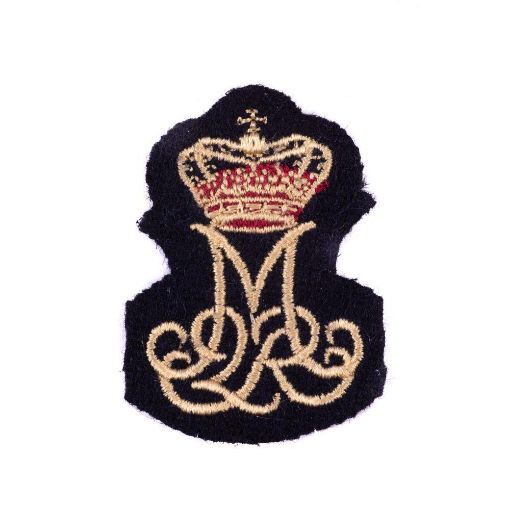 Picture of Queen Margrethe II - Royal Cypher Badge - No2 Dress - Embroidered on Navy