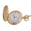 Picture of Full Hunter Pocket Watch with TIGER Badge, Chain - GP - Quartz Battery
