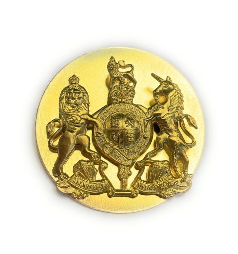 Picture of Warrant Officer Class 1 - Brass Rank Badge - Back Plate & Shanks - Tudor Crown